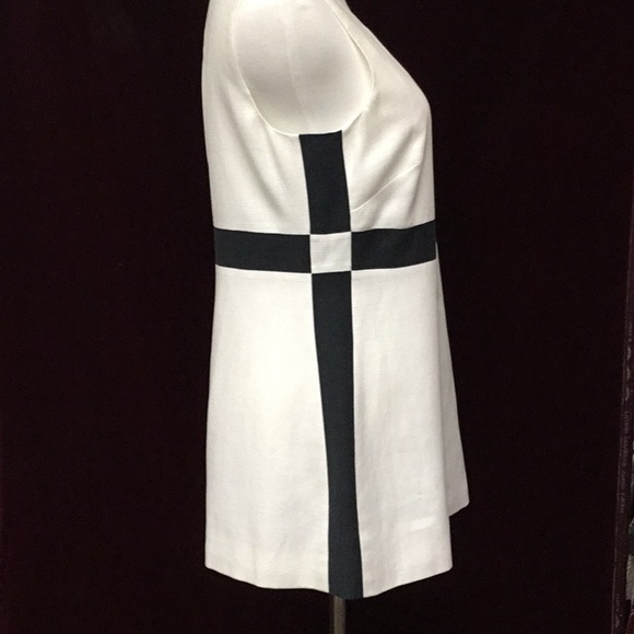 Rachel Zoe black and white tunic top - Picture 2 of 4